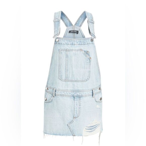NWT Revolve SER.O.YA Moe Mini Blue Dress Overall Denim Size XXS - Picture 7 of 11